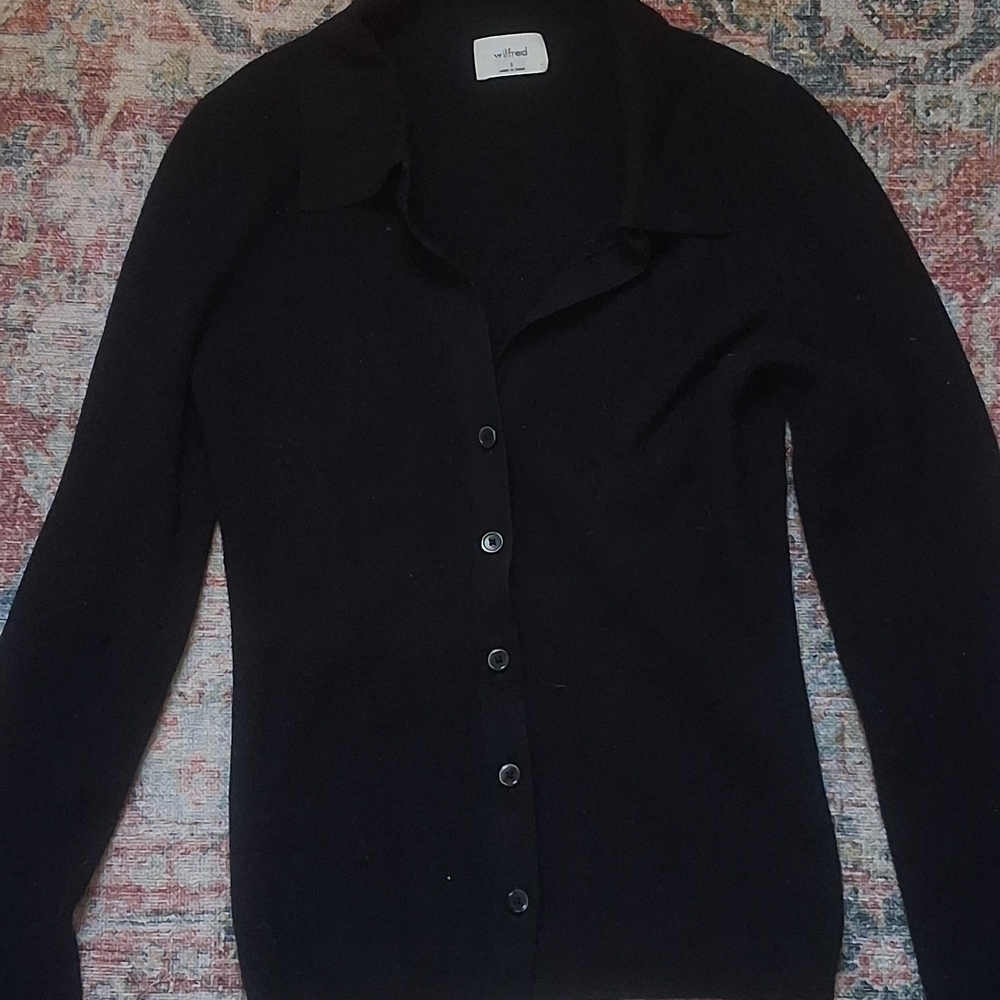 Aritzia Black Cardigan w/ collar